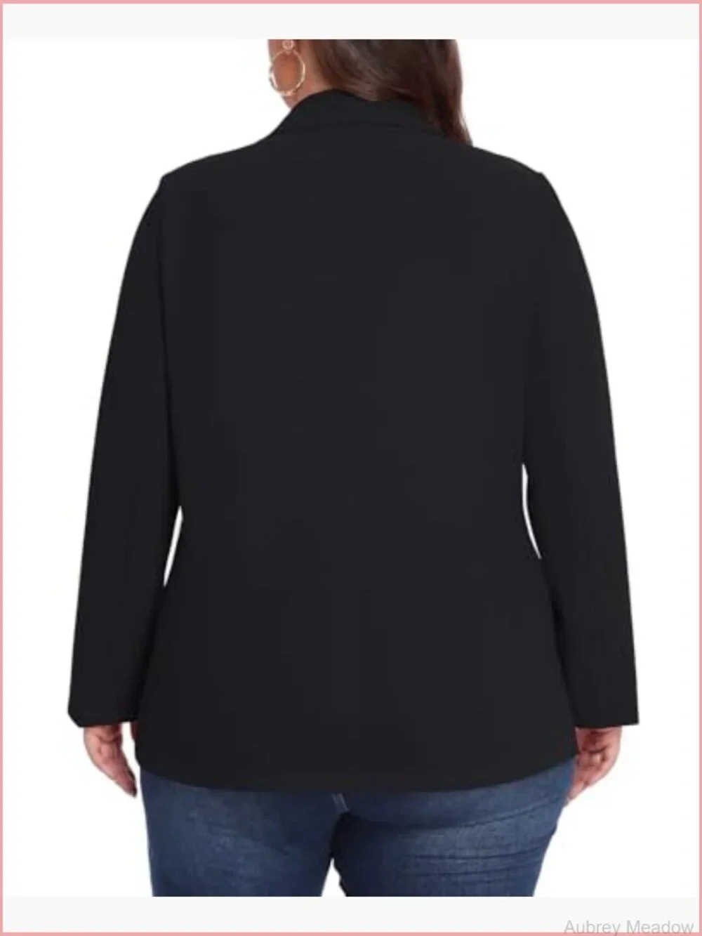 Plus Size Casual Blazers Button Front Long Sleeve Work Office Blazer Jacket